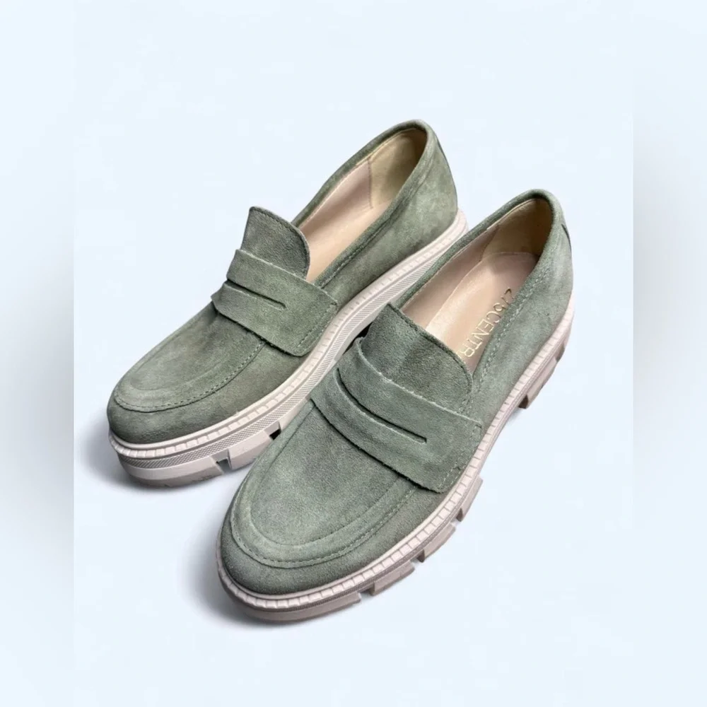 275‎ Central Olive Green Lindor Loafers